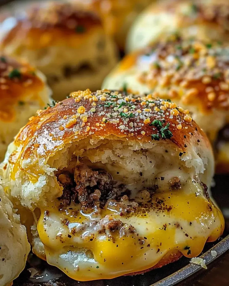 Garlic Parmesan Cheeseburger Bombs