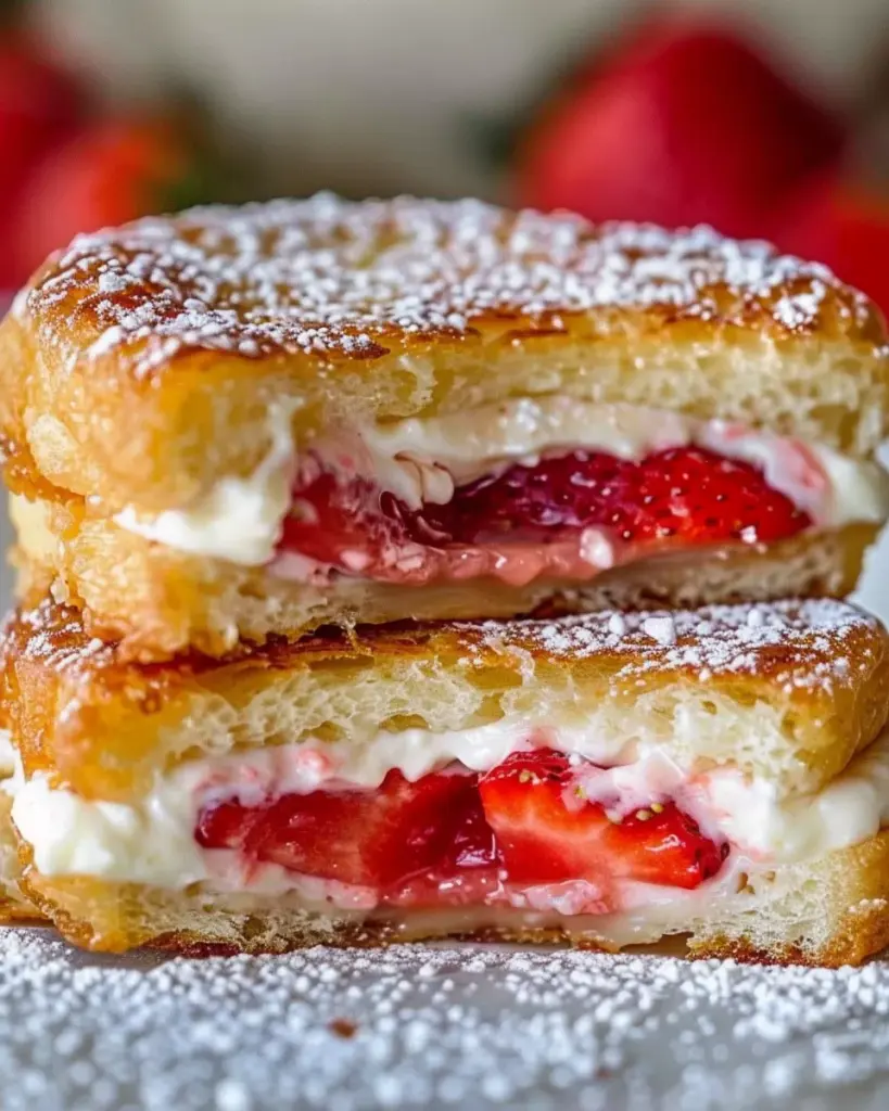 Fried Strawberry Cheesecake Sandwiches