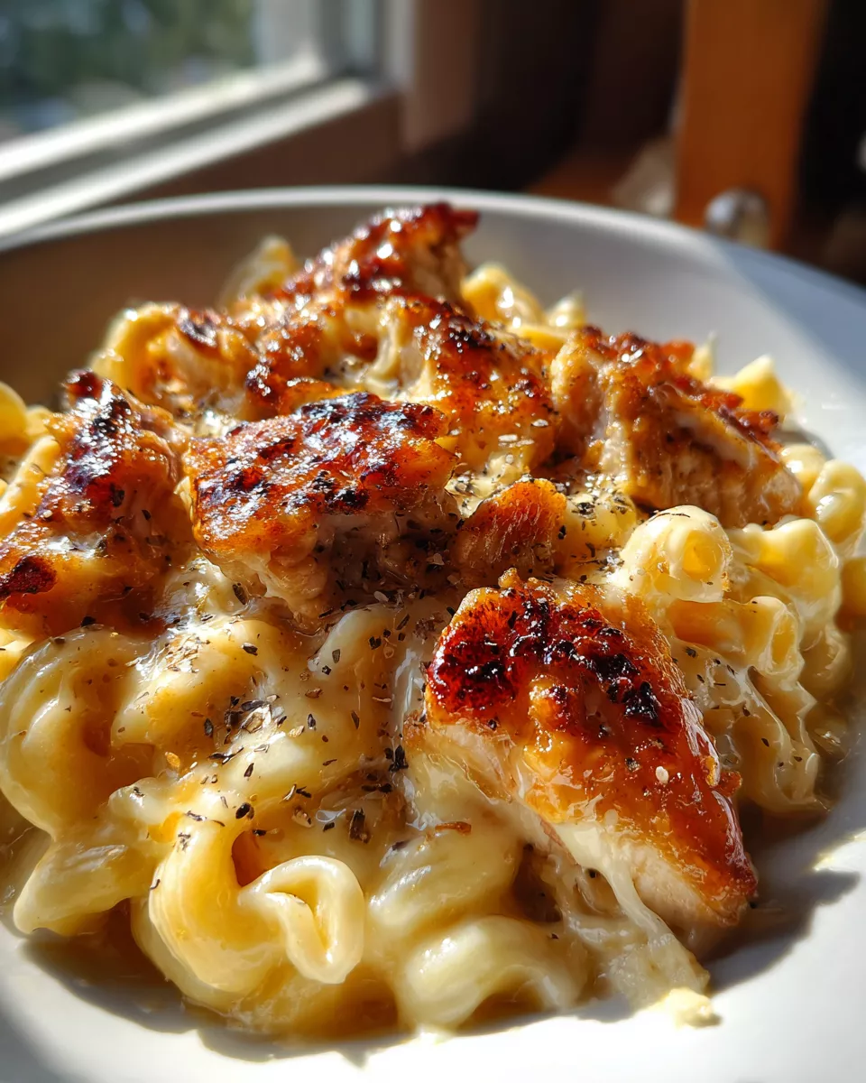 Creamy Honey Pepper Chicken Mac and Cheese – Sweet, Spicy & Cheesy!
