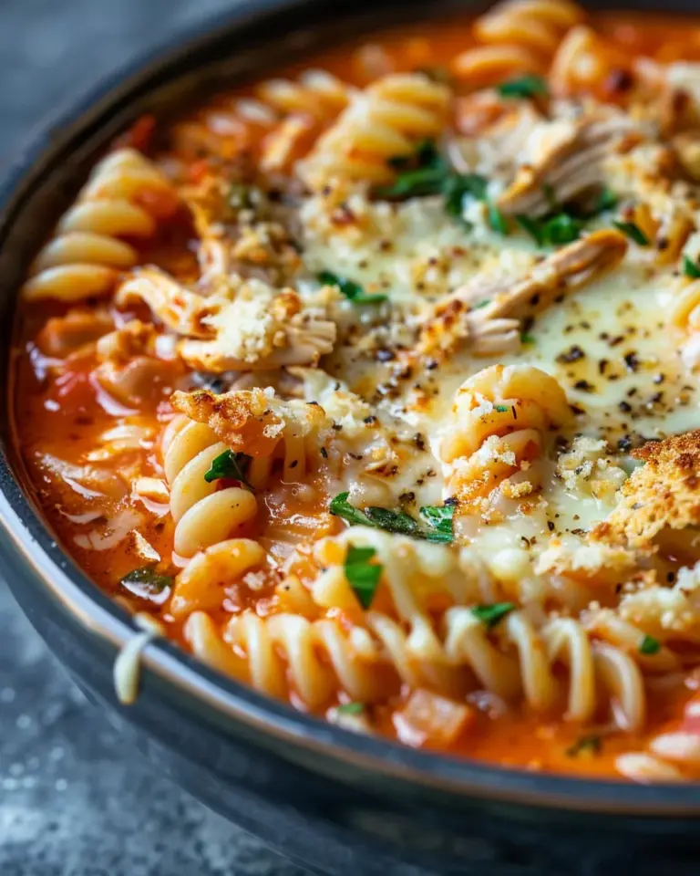 Crockpot Chicken Parmesan Soup