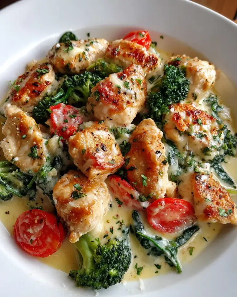 Garlic Chicken with Broccoli and Spinach