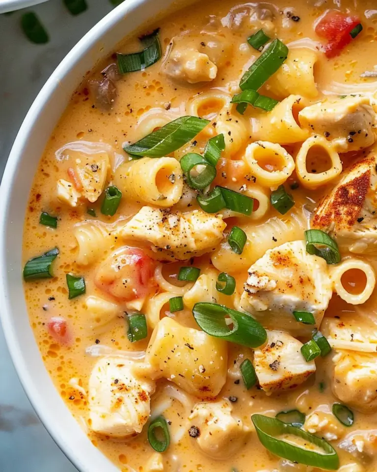 Creamy Cajun Chicken Pasta Soup