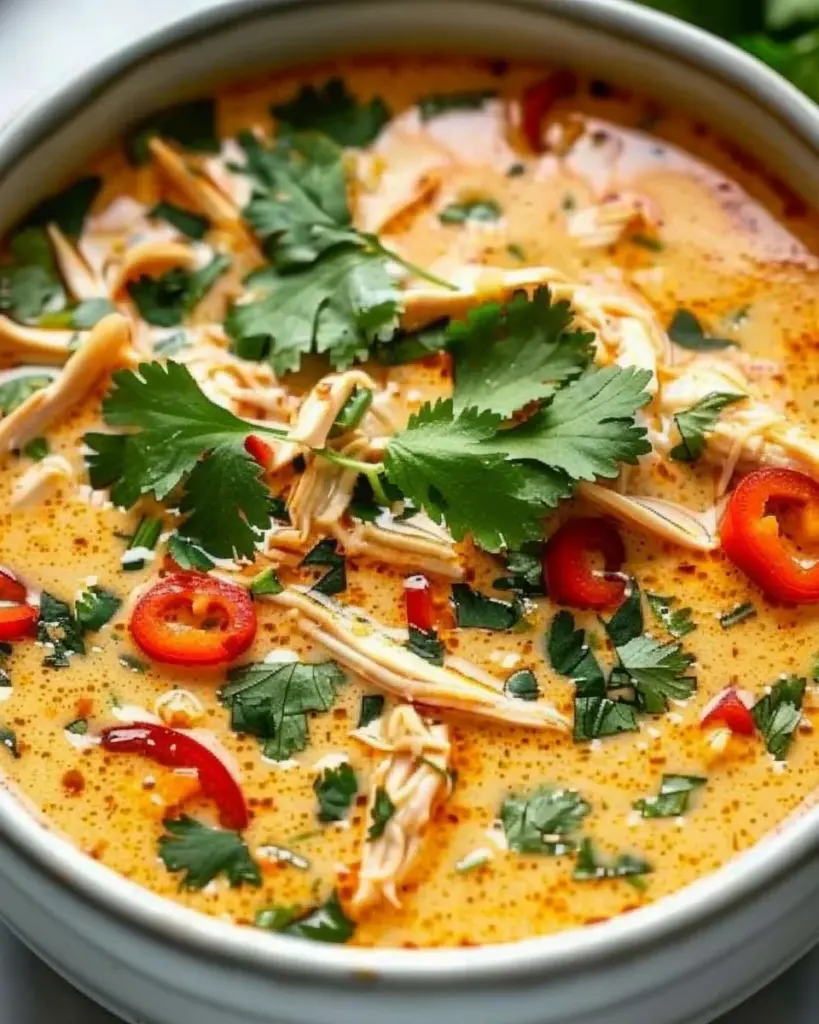 crockpot Thai Coconut Chicken Soup