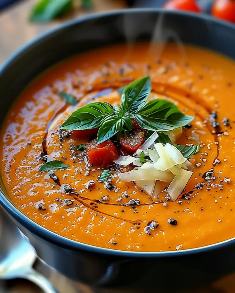 Creamy Roasted Garlic Tomato Soup