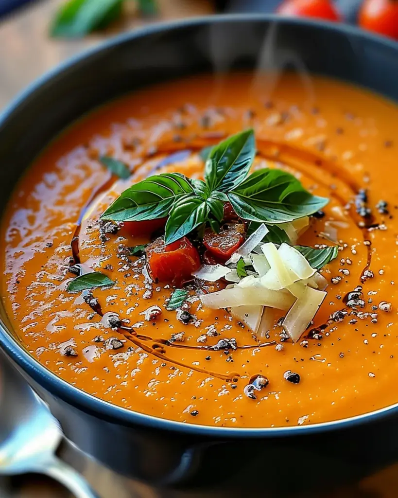 Creamy Roasted Garlic Tomato Soup