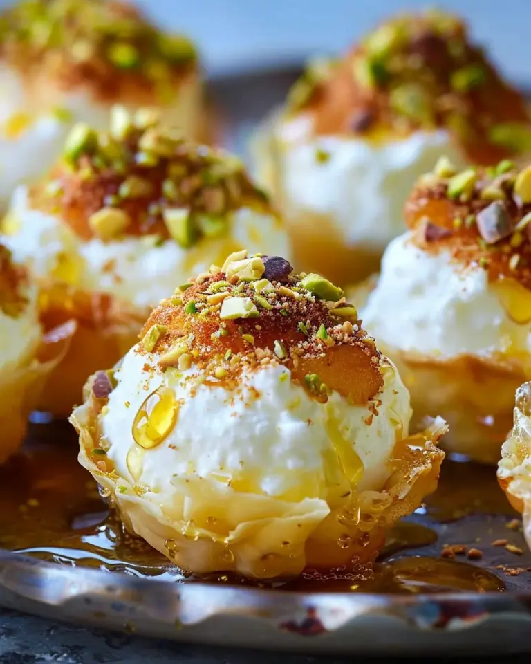 Ricotta Pistachio Honey Bites