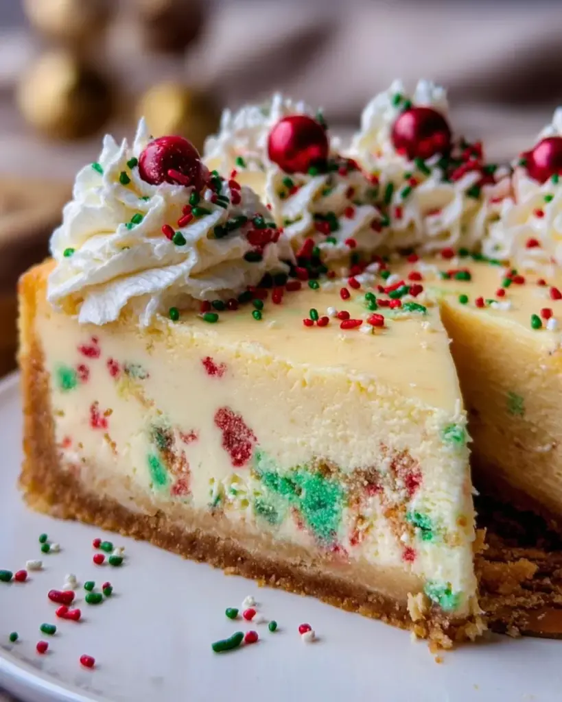 Christmas Sugar Cookie Cheesecake