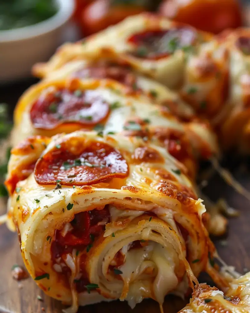 Cheesy Pepperoni Pizza Roll-Ups with Low-Carb Tortillas 3 c 2 2