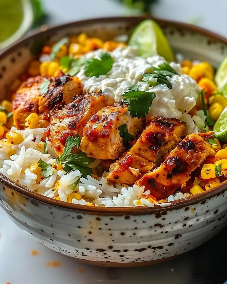 Street Corn Chicken Rice Bowl