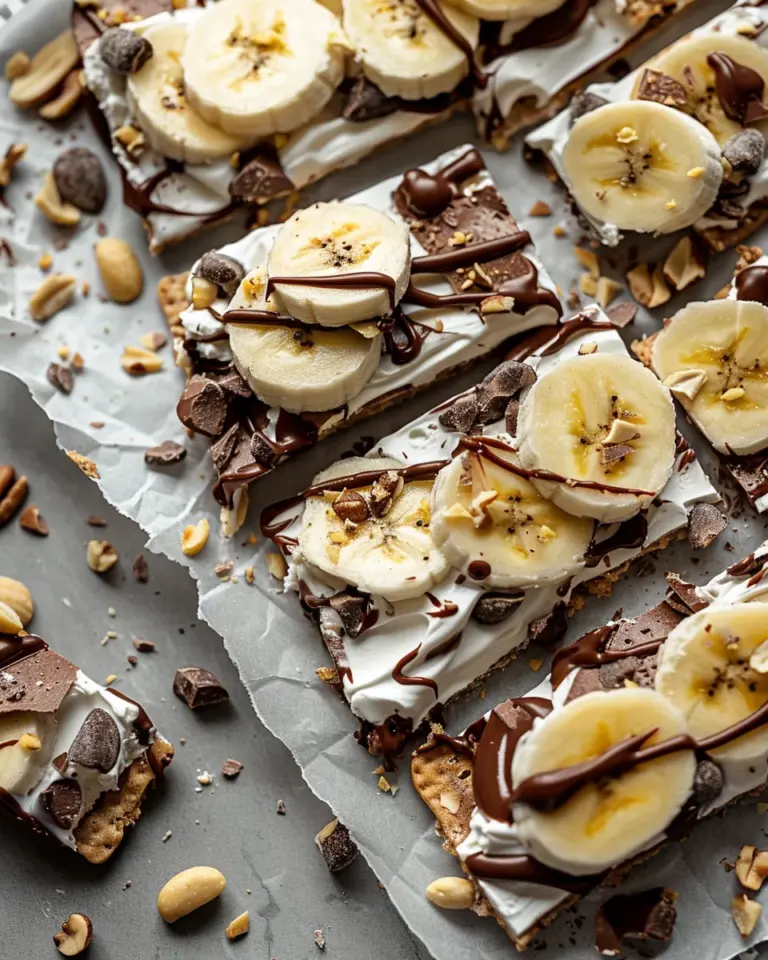 Banana & Nutella Frozen Yogurt Bark
