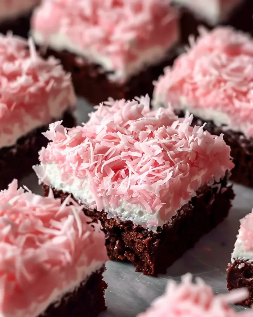 Pink Coconut Snowball Cake Bars