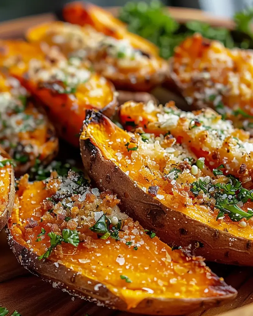 Garlic Parmesan Sweet Potato Wedges: A Delicious and Healthy Snack