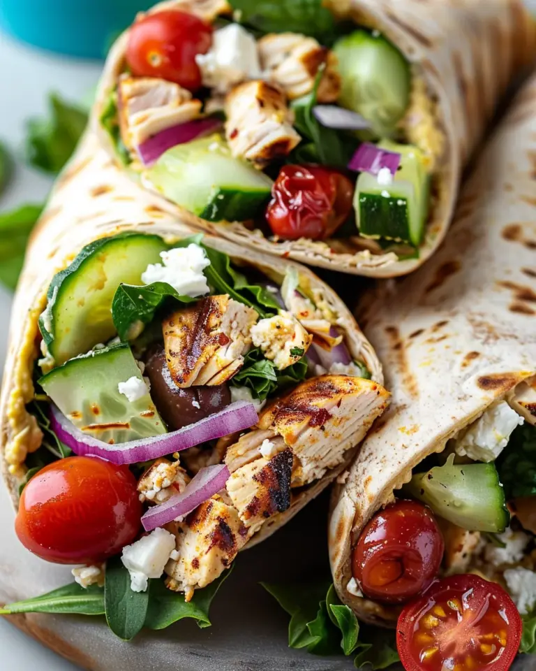 Mediterranean Chicken Wraps