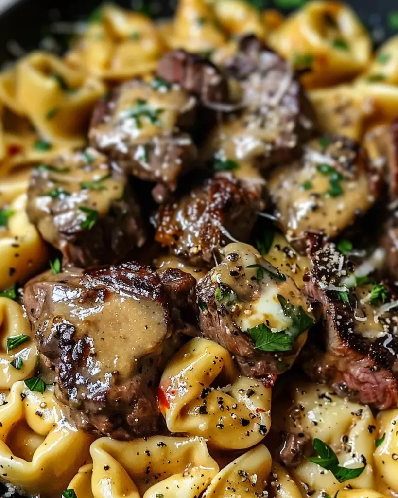 One-Pan Cowboy Butter Tortellini Steak Bites Recipe