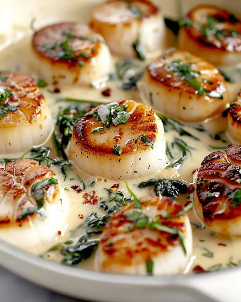 Stunning Creamy Tuscan Scallops Recipe