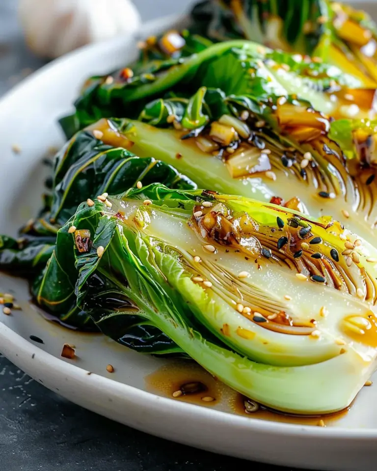 Baby Bok Choy with Soy Sauce and Garlic