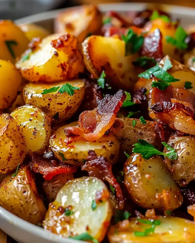 Crispy Bacon Honey Roasted Potatoes