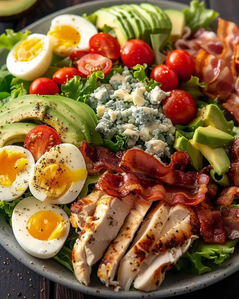 Classic American Cobb Salad with Crispy Bacon
