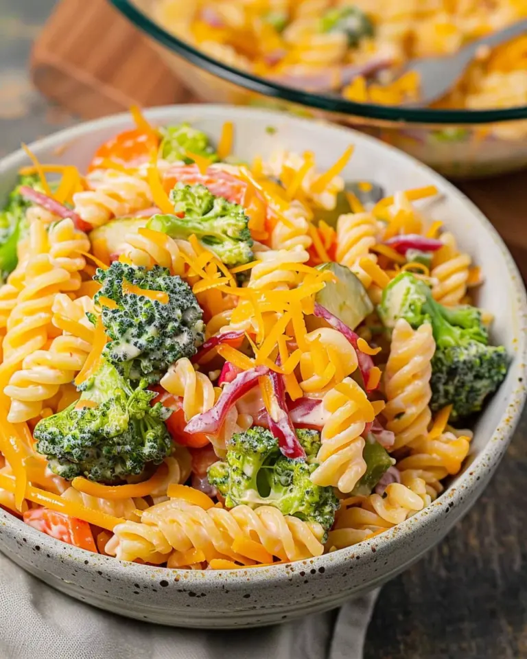Broccoli Cheddar Pasta Salad
