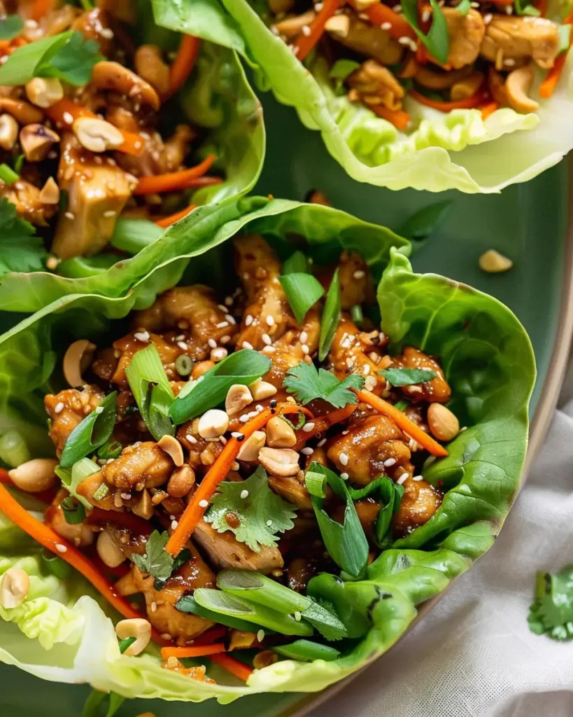 Thai Chicken Lettuce Wraps