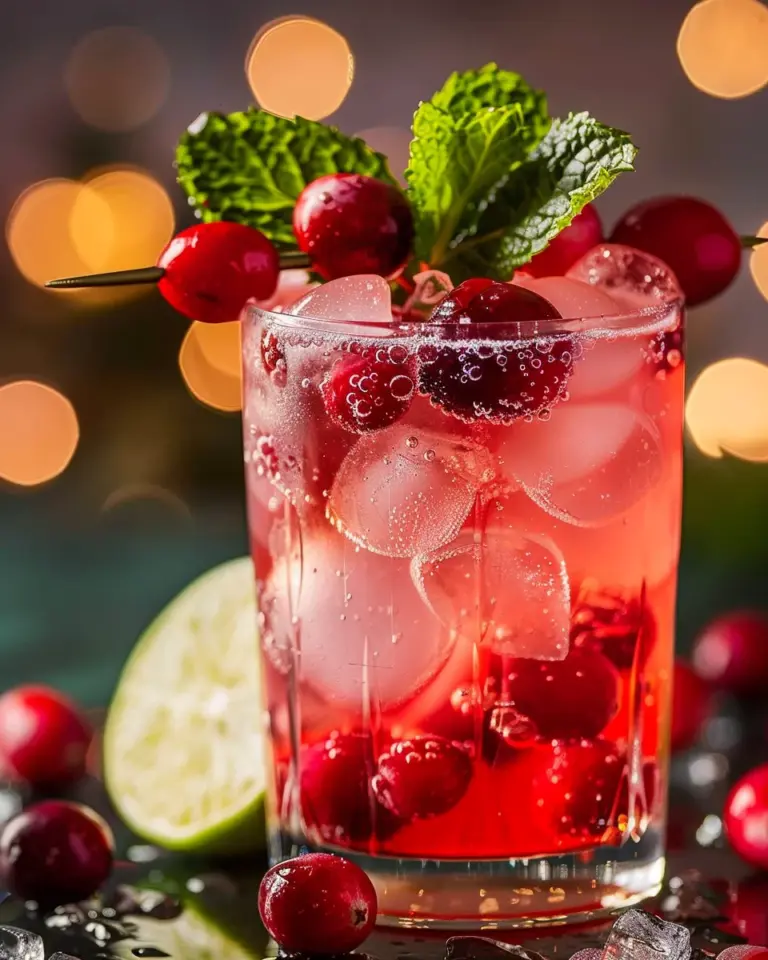 Vanilla Cranberry Crush Mocktail Recipe