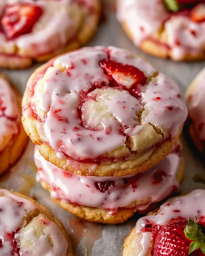 Double Strawberry Sugar Cookies