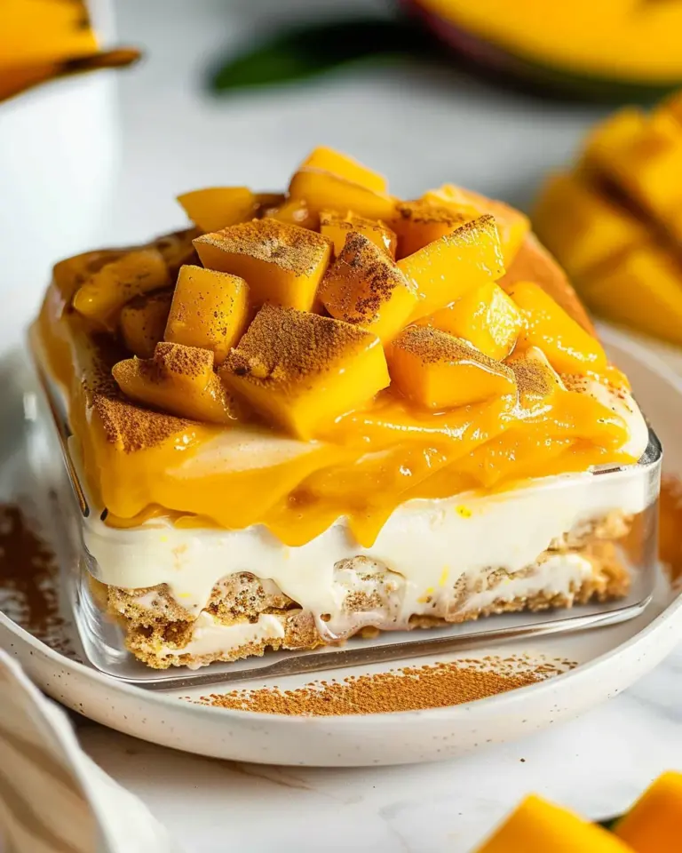 Mango Tiramisu (eggless, dairy-free)