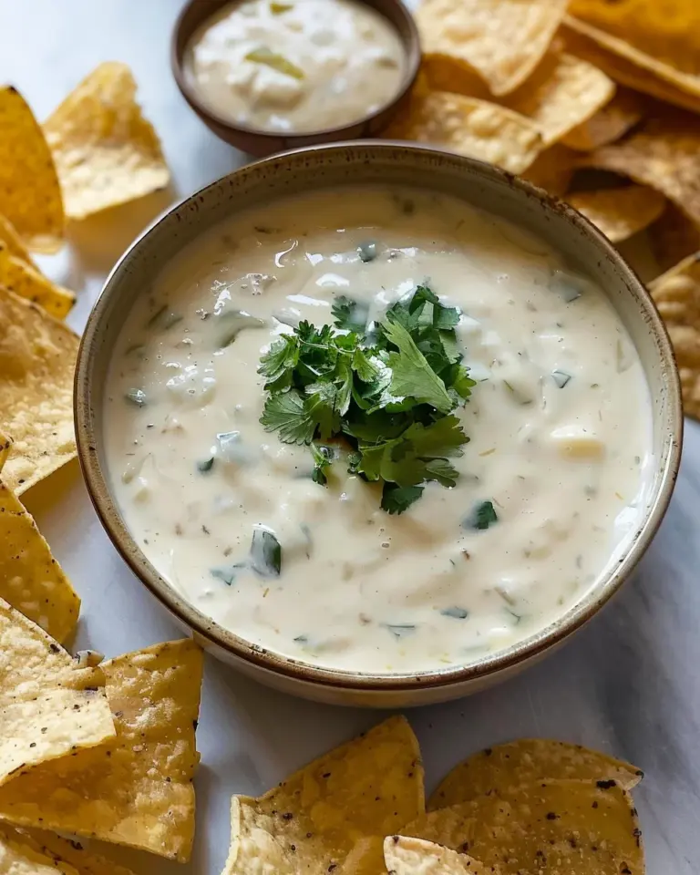 Homemade White Queso with 3 Ingredients