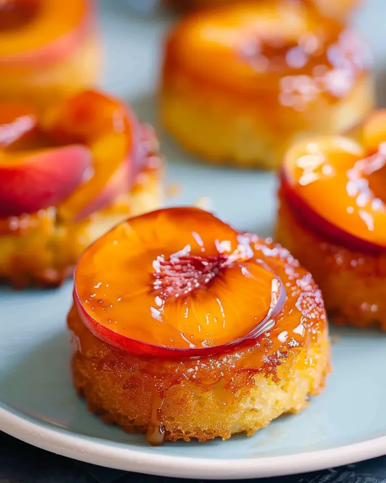 Peach Upside Down Mini Cakes