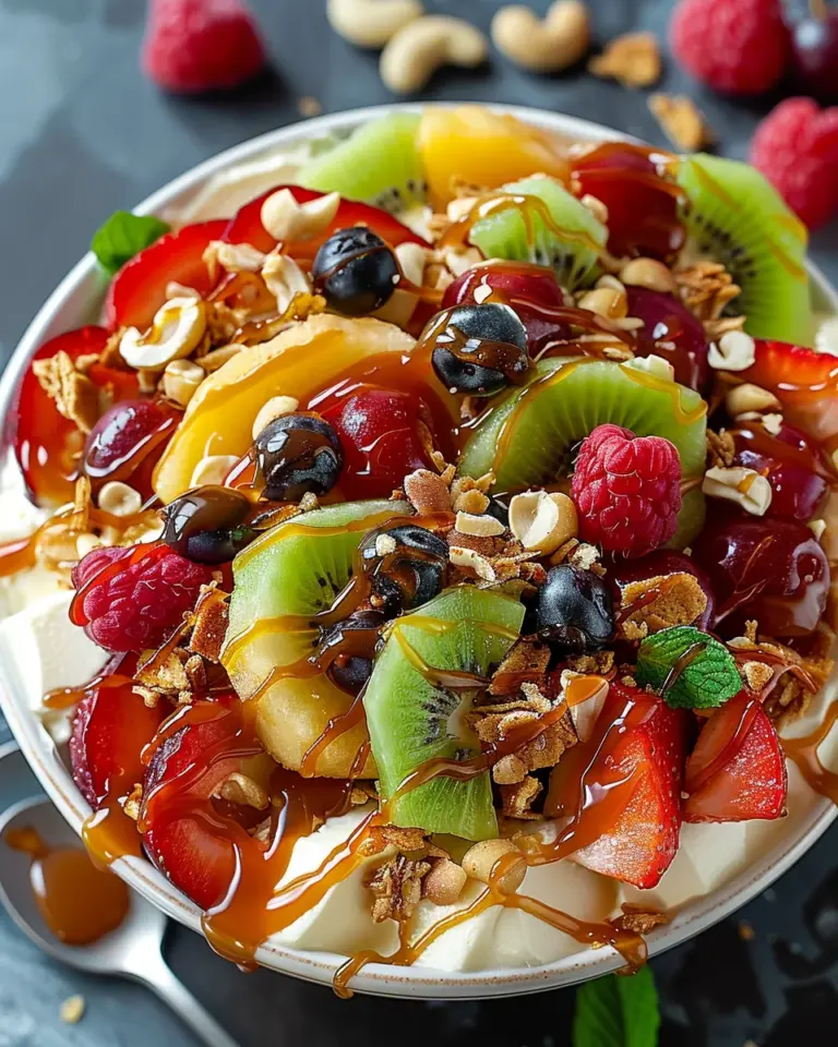 Caramel Crunch Cheesecake Fruit Salad