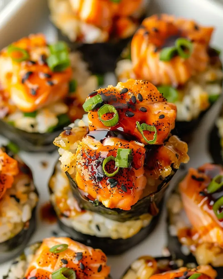 Easy Baked Salmon Sushi Cups (Viral Recipe)