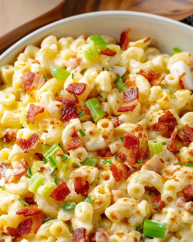Creamy Deviled Egg Pasta Salad