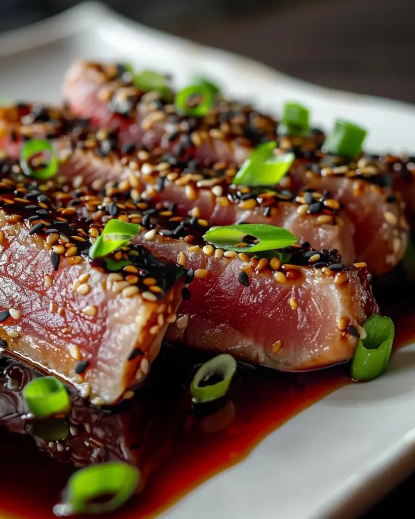 Seared Ahi Tuna with Soy-Ginger Glaze