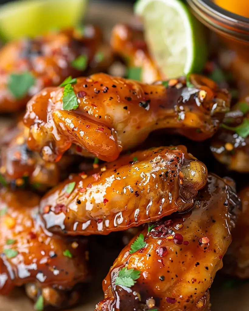 Hot Honey Peach Wings