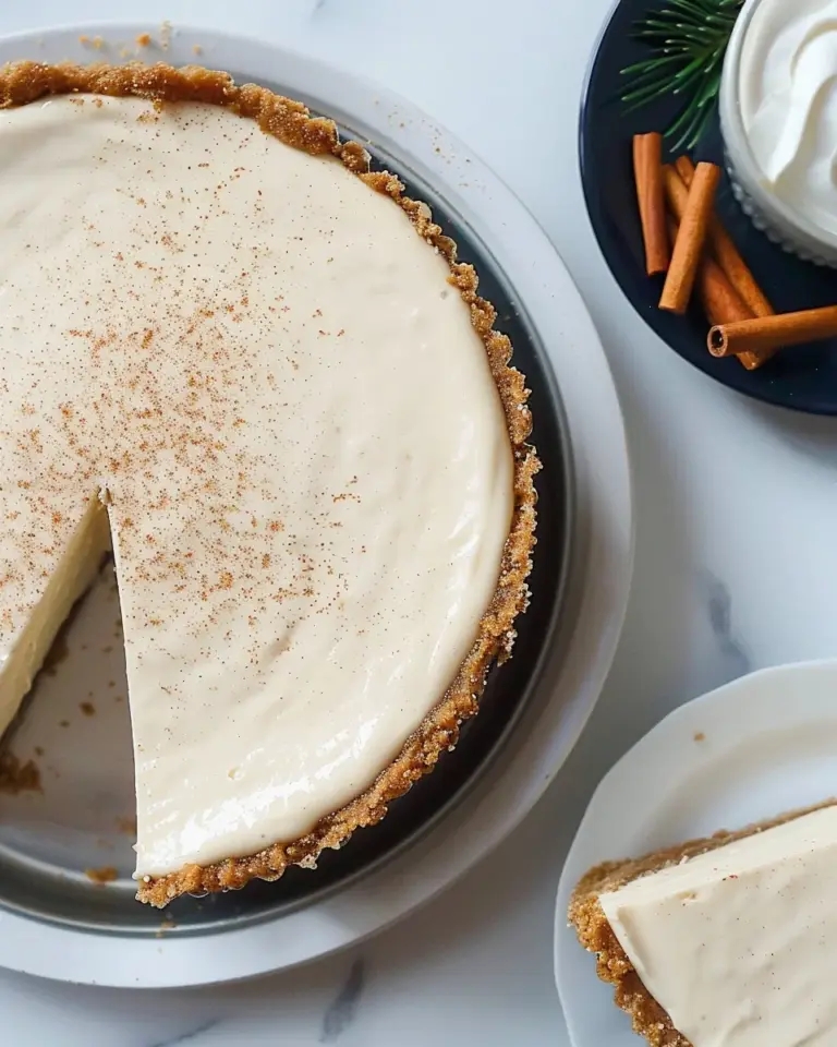 Philadelphia Eggnog Cheesecake with Gingersnap Crust