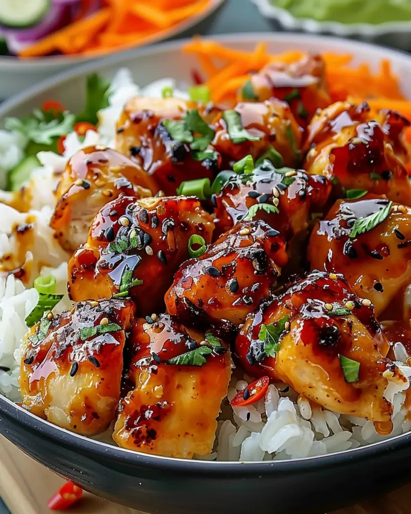 Spicy Maple Chicken and Coconut Rice