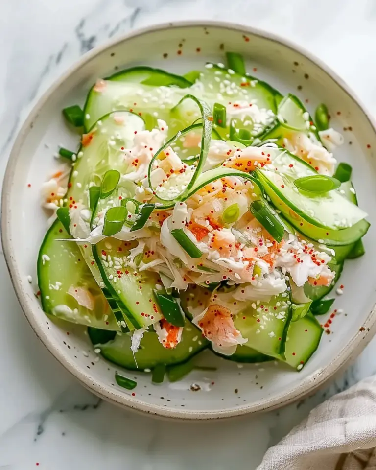 Cucumber Salad with Crab Meat Delight