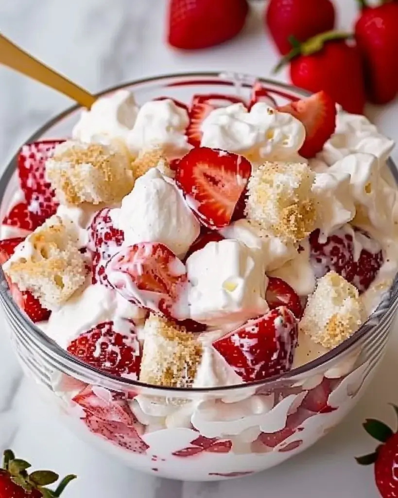 Strawberry Shortcake Fluff Salad