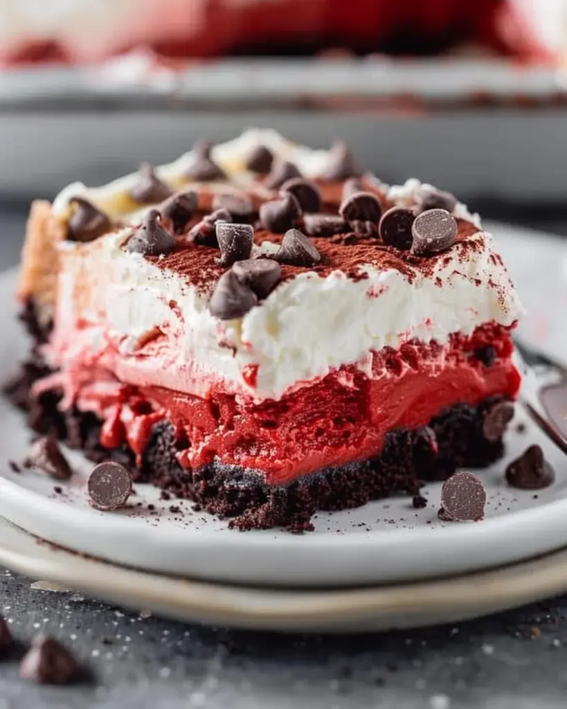 Red Velvet Cheesecake Dessert Lasagna