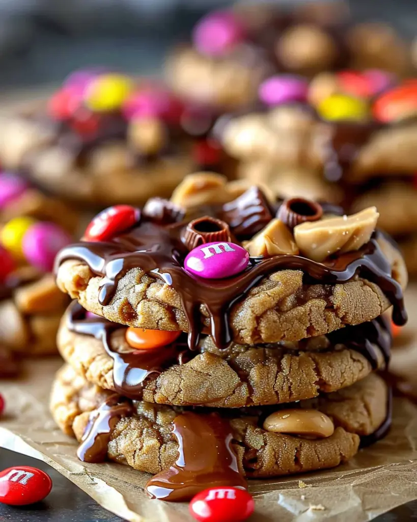 Chocolate Peanut Butter Overload Cookies