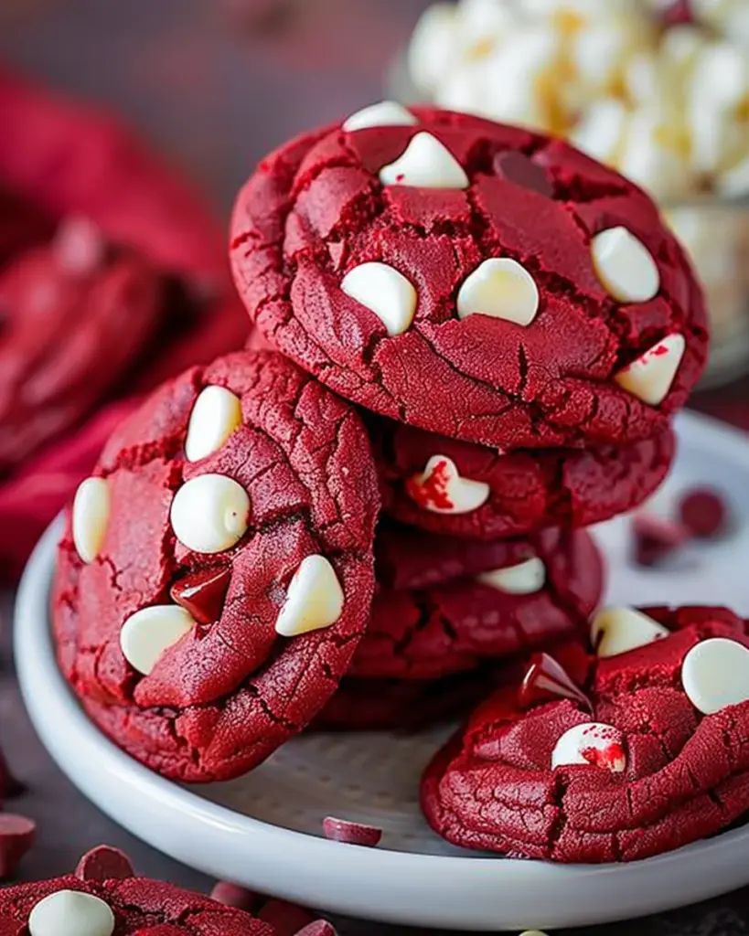 Red Velvet Cake Mix Cookies