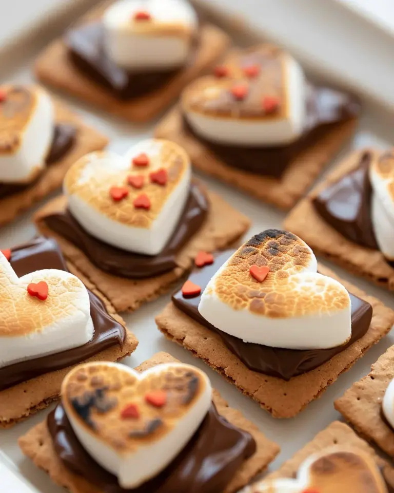 Heart Shaped S’more Cookies