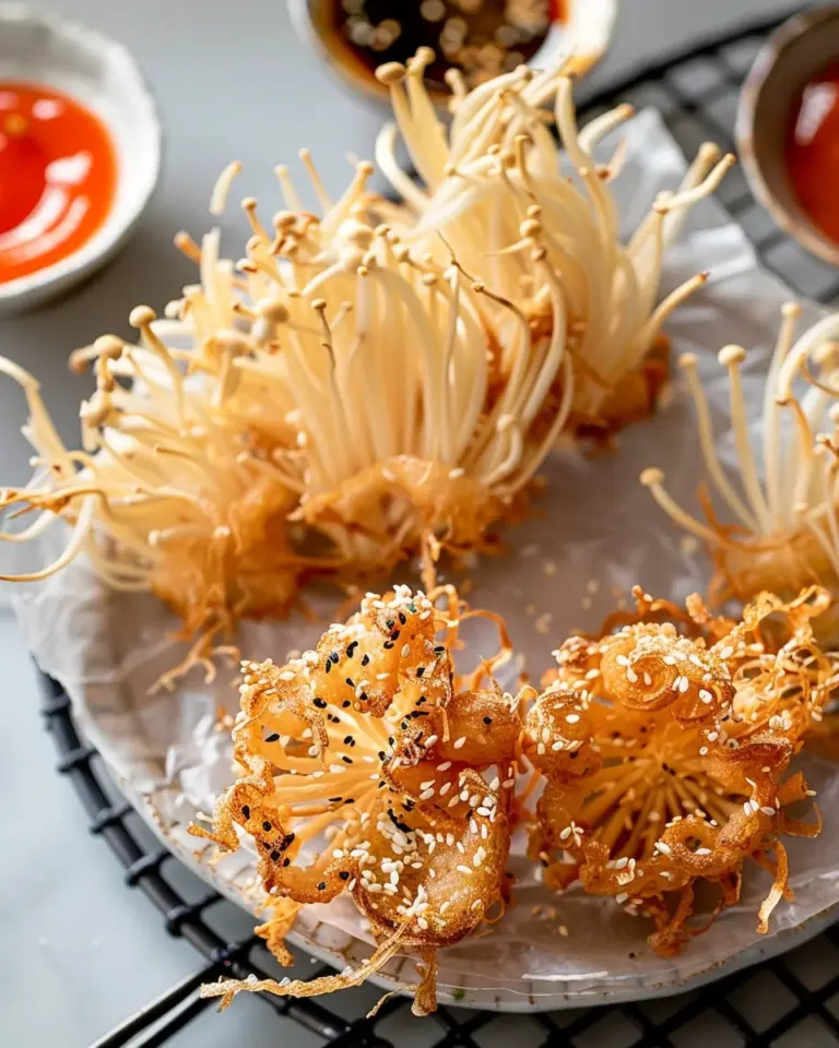 Fried Enoki Mushroom