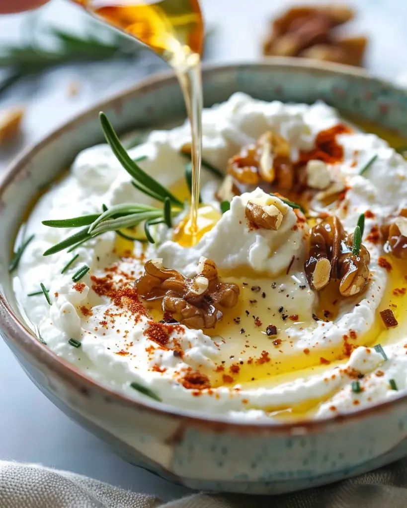 Spicy Ricotta Dip with Hot Honey