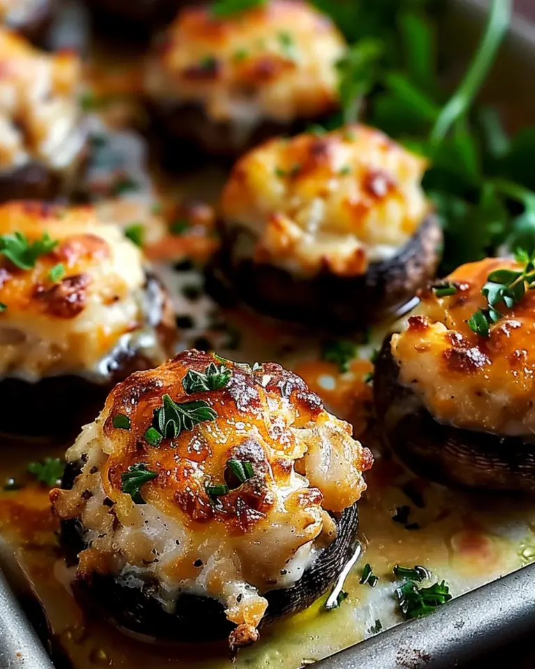 Irresistible Crab-Stuffed Mushrooms