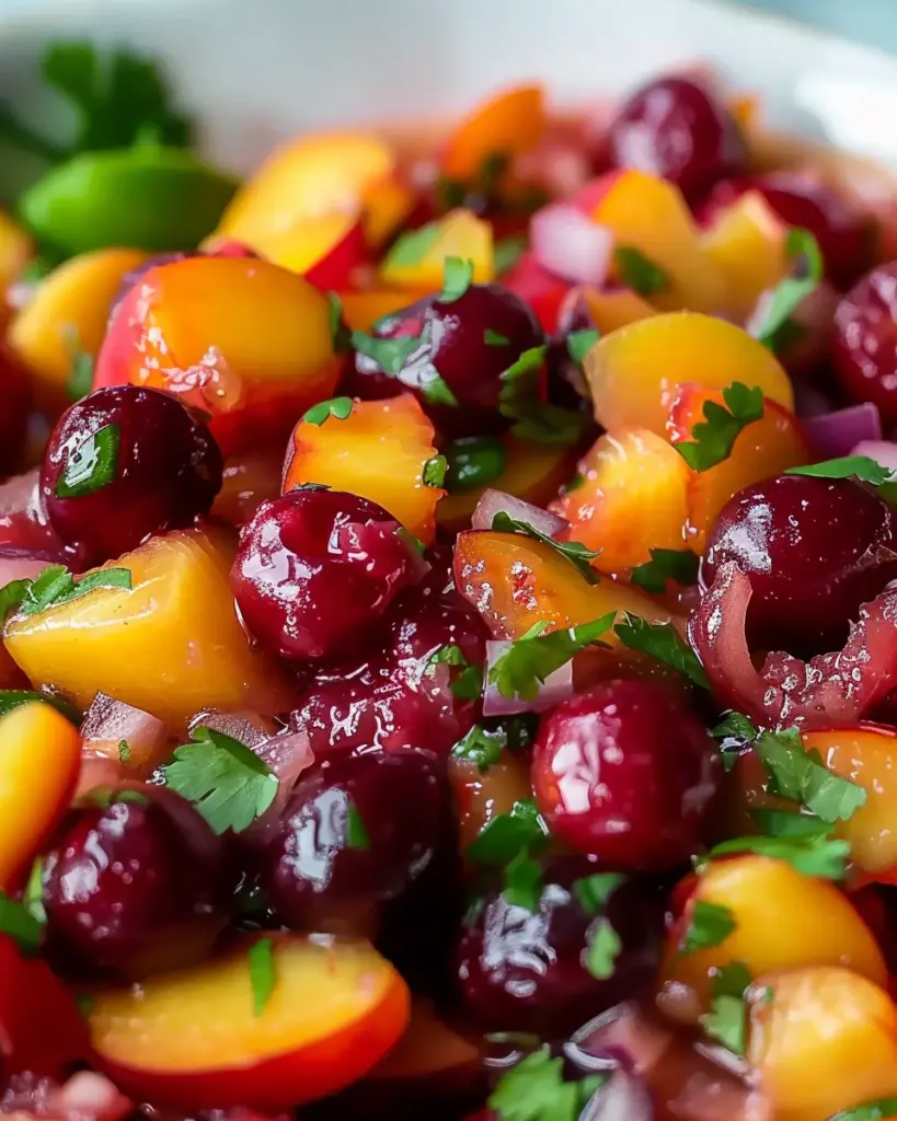 Delicious Peach Cherry Salsa – theamazingfood