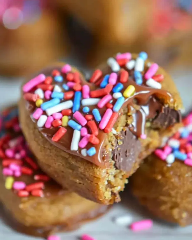 Chocolate Chip Heart Cookies
