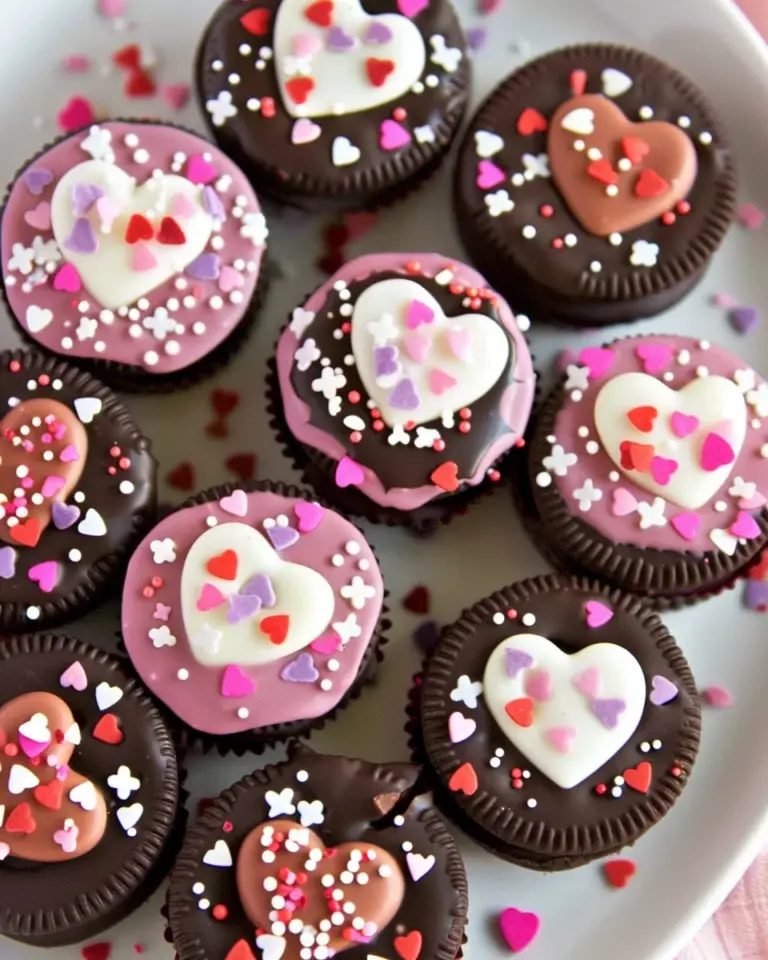 Valentine’s Day Chocolate-Covered Oreos