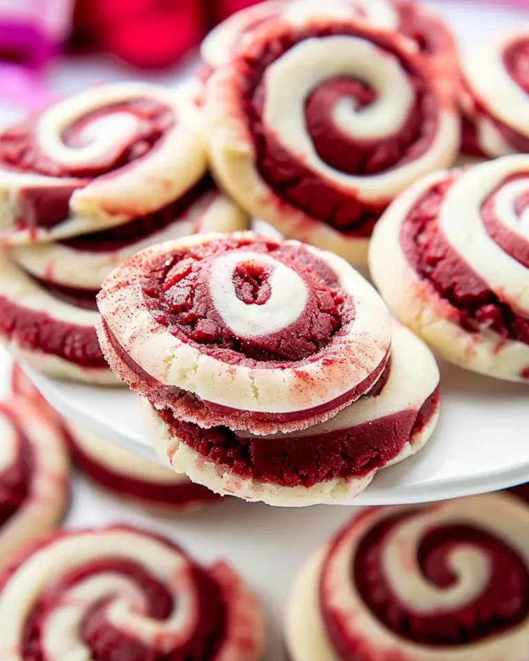 Red Velvet Pinwheel Cookies
