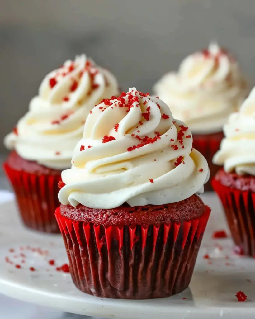 Red Velvet Cupcakes with Cream Cheese Frosting